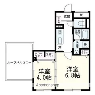 グランツァイト八幡【3階】の間取り