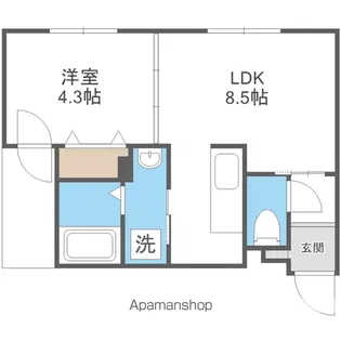 MARRIOTT共栄町【105号室】の間取り