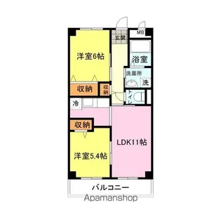 サニーカーサA【302号室】の間取り