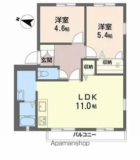 フレグランス高松【203号室】の間取り