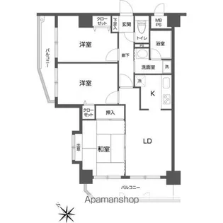 グリーンフィールド大山【10階】の間取り