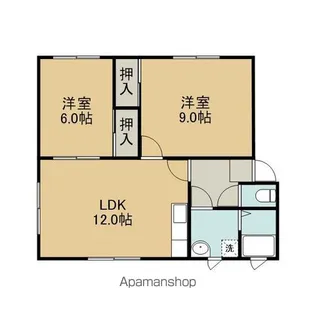 プリンスハイム美園【201号室】の間取り