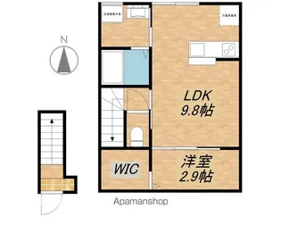 フォルモント米原【204号室】の間取り