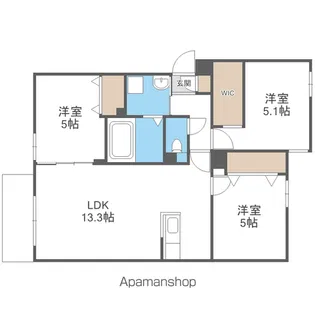 シキレジデンス南平岸【3階】の間取り