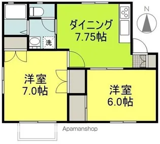 ルーミー甲府106号館【101号室号室】の間取り