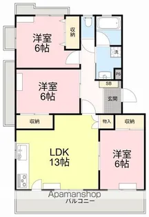リビエラ広瀬【4階】の間取り