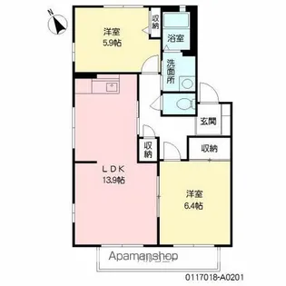 ディアス駅前【201号室】の間取り