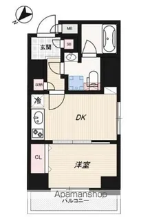 ジェノヴィア水天宮前Ⅱスカイガーデン【5階】の間取り