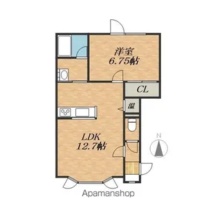 YUTORIRO弥生【2階】の間取り