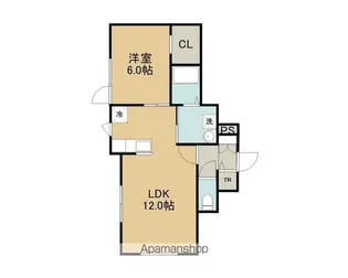 アリエッタ東開A【202号室】の間取り