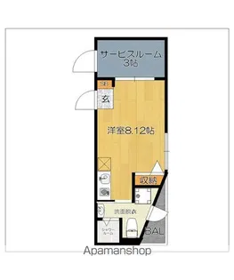ガレット和白【5階】の間取り