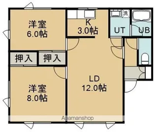 キャッスルリバーかさまつ(キャッスルリバーカサマツ)【201号室】の間取り