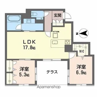 シャーメゾン東雲【1階】の間取り
