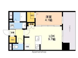 S-RESIDENCE博多駅東awesome【1102号室】の間取り
