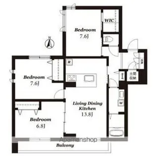 風香花京院【211号室】の間取り