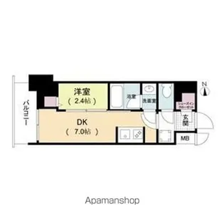 ルネフラッツ松屋町駅前【8階】の間取り