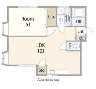 アジュール【1階】の間取り
