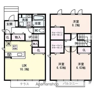 滋賀県大津市大萱7丁目【一戸建】の間取り
