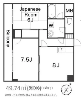 メゾンリヴィエール道場北【2階】の間取り