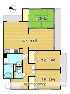 サンシャイン地行【1階】の間取り