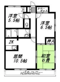 クリーン山の手【2階】の間取り