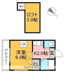 ホワイトパレス【2階】の間取り