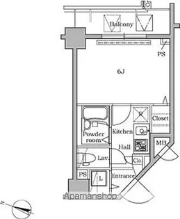 レジディア広尾Ⅱ【8階】の間取り