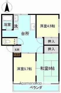 ひまわりコーポ【201号室】の間取り