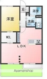 グリーンタウントーシンB棟【1階】の間取り