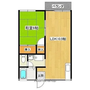 ハイマートⅡ【203号室】の間取り