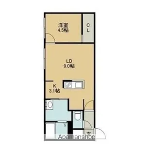 オレオール南平岸【4階】の間取り