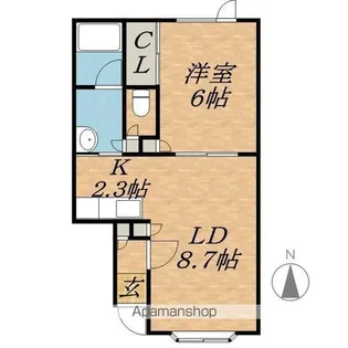 CORPOSUN B【1階】の間取り