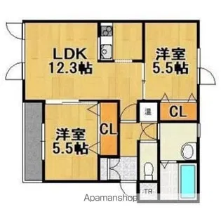 R'S COURT【303号室】の間取り