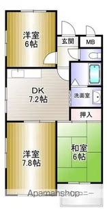 神奈川県川崎市高津区下作延2丁目【マンション】の間取り