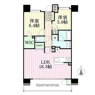 クレアホームズ榴ヶ岡公園【502号室】の間取り