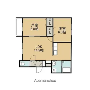 PARTENOS TWO(パルテノスⅡ)【1階】の間取り