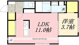 ノルフィーノクルール(NORFINO COULEUR)【1B号室】の間取り