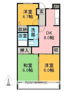 ツイン青山【北館201号室】の間取り