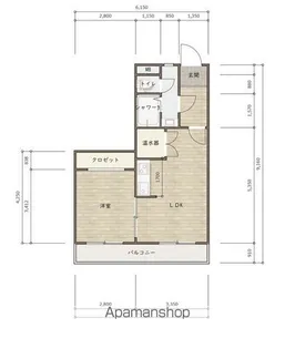 ロワールマンション大橋第5【603号室】の間取り