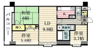 ライオンズプラザ西公園通【3階】の間取り