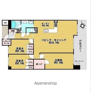 グラジオ姫路駅南インペリアル【6階】の間取り