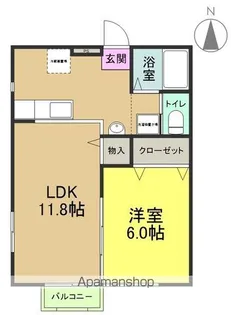 ボナールコート【AⅠ号室】の間取り