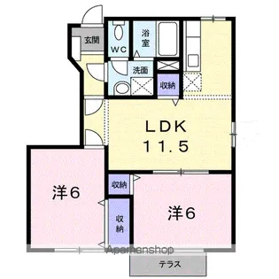 メゾン・ド・ケイ A【1階】の間取り