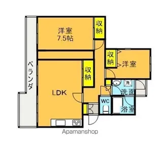 MARUCO万世【302号室】の間取り