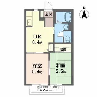 グリーン・アイA【1階】の間取り