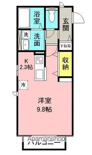 エスキューブ【203号室】の間取り