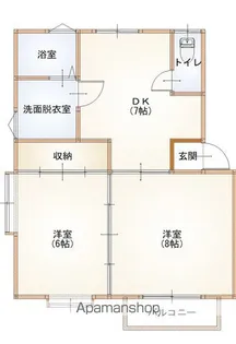 イーストハウスⅡ【204号室】の間取り