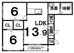 仮)西17南36AP【201号室】の間取り
