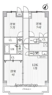 T’S GARDEN新検見川Ⅰ(サンライズヒル朝日ケ丘A等)【2階】の間取り