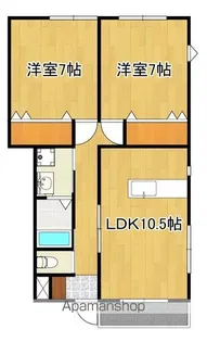 メゾンリッチ A棟【103号号室】の間取り